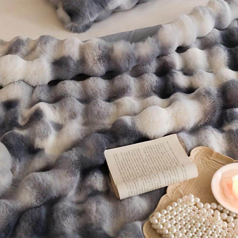 Faux Rabbit Fleece Throw Blanket – Soft & Warm for All Seasons - My Store