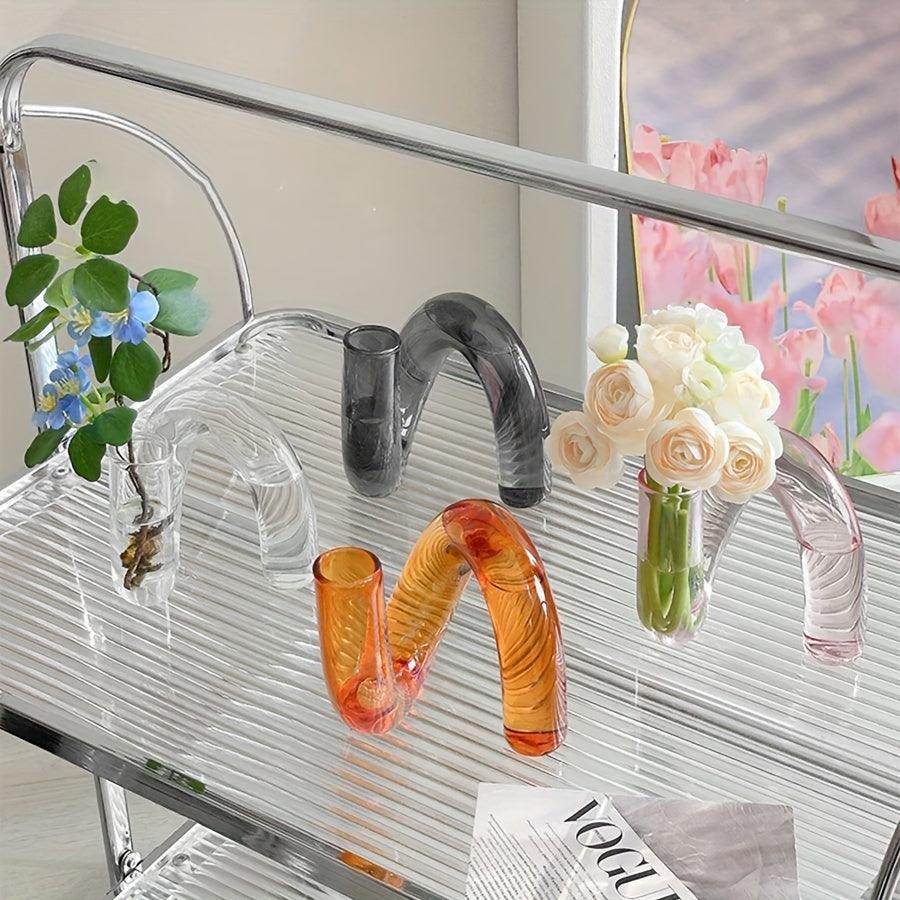 Exquisite Nordic Style Glass Pedestal Flower Vase - My Store