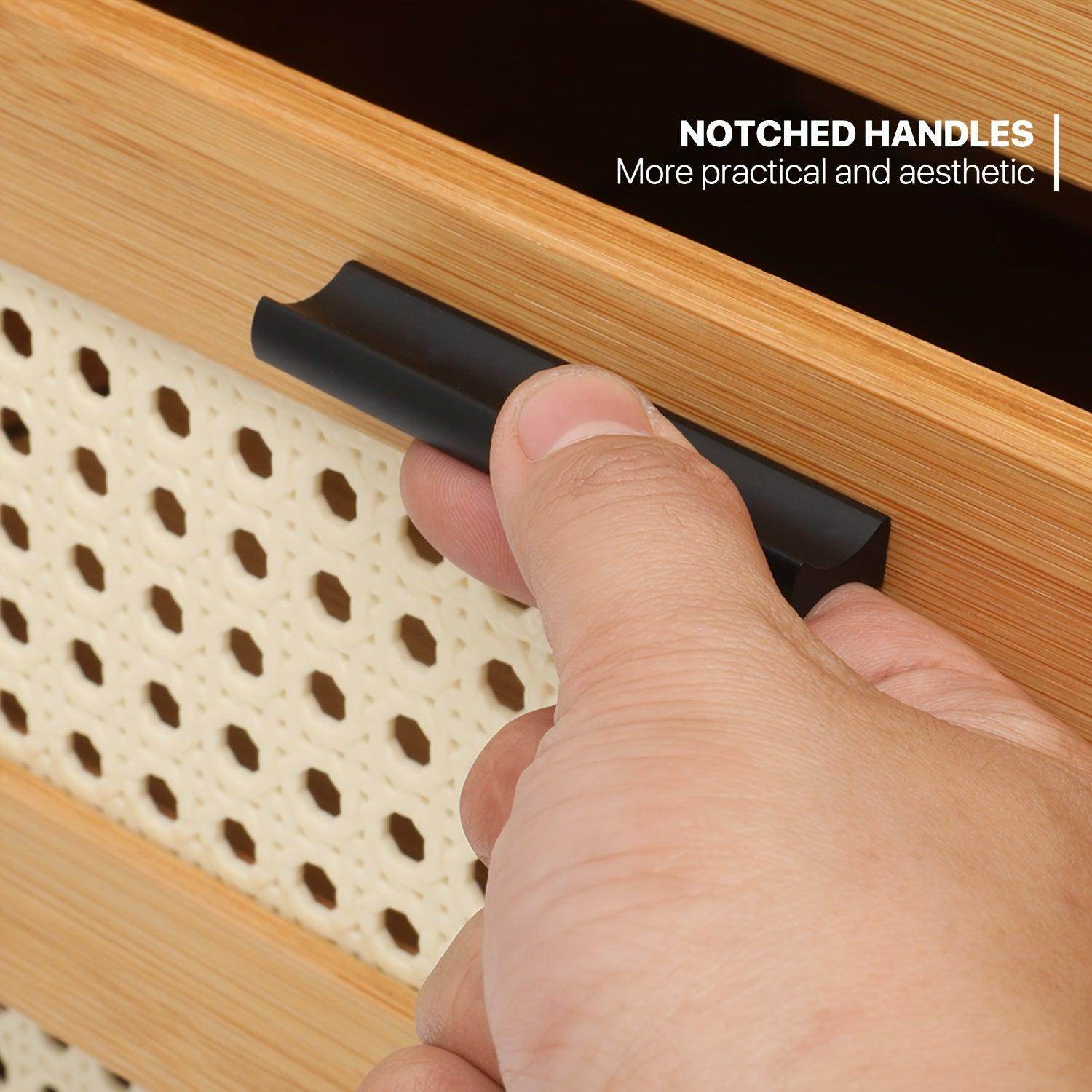 3-Drawers Rattan Nightstand - My Store