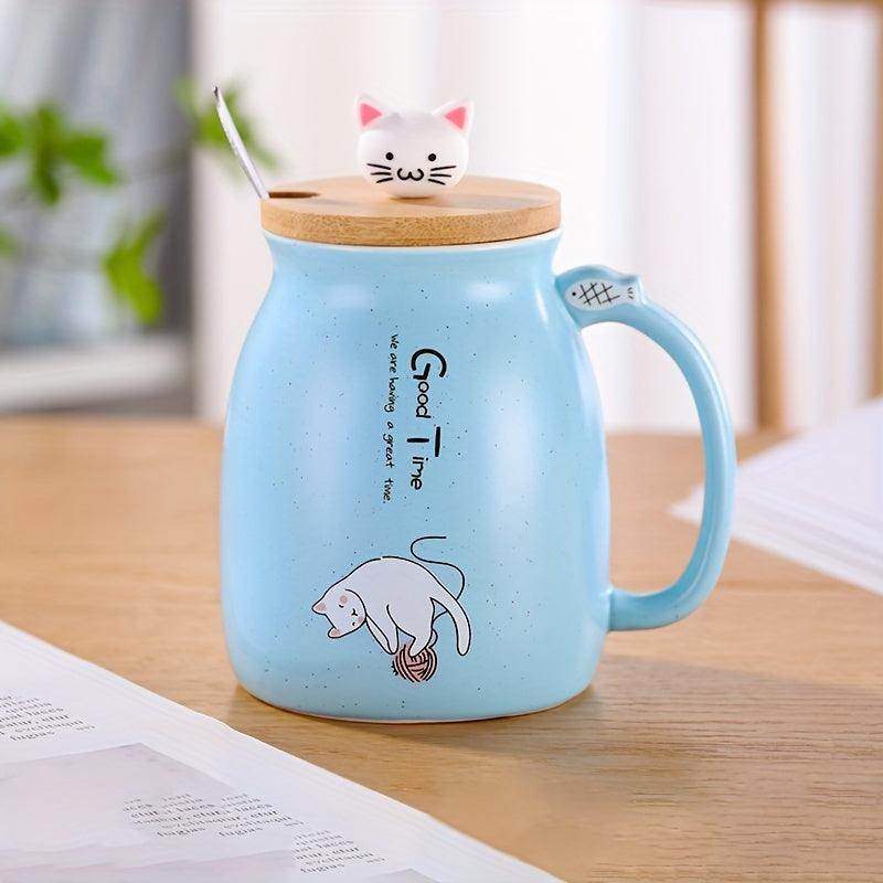 Happy Nooke™ I Cartoon Cat Ceramic Mug - My Store