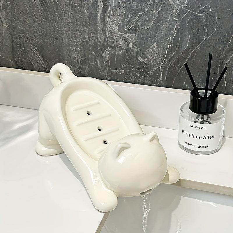 Ceramic Soap Dish with Drainage - My Store