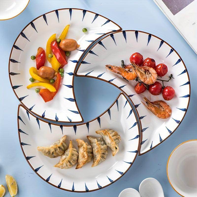 Moon-Shaped Ceramic Plate Set - My Store