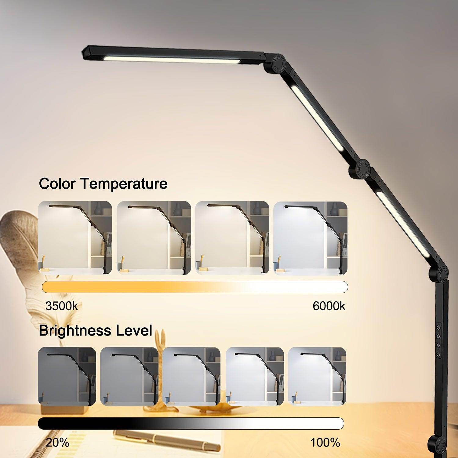 Flexible 4 Sections LED Desk Lamp with Clamp - My Store