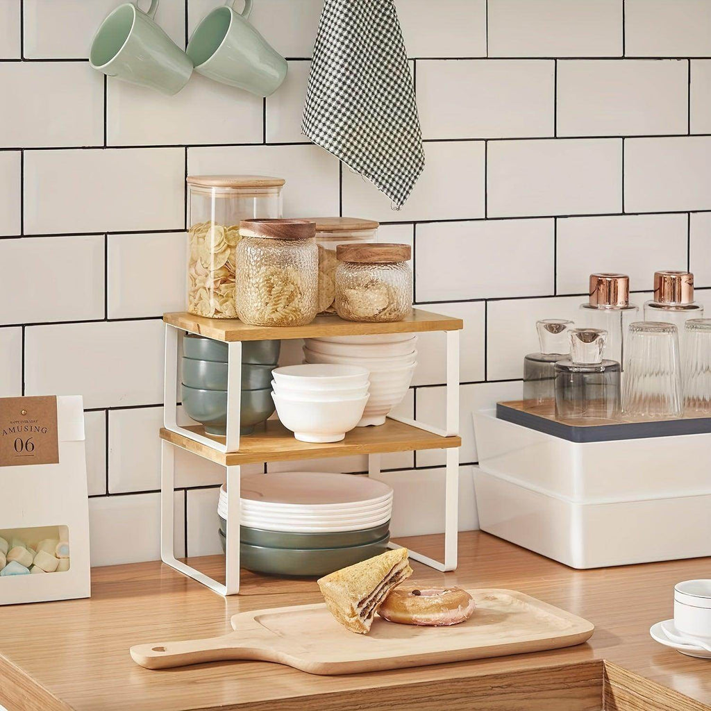 2-Pack Stackable Kitchen Cabinet Organizers - My Store
