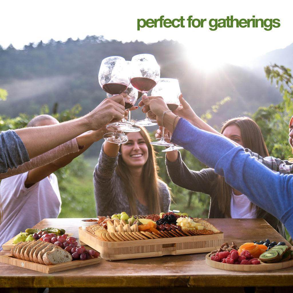 Bamboo Cheese & Meat Board Set - My Store