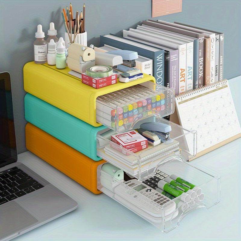 Stackable Office Storage Boxes with Drawers - My Store