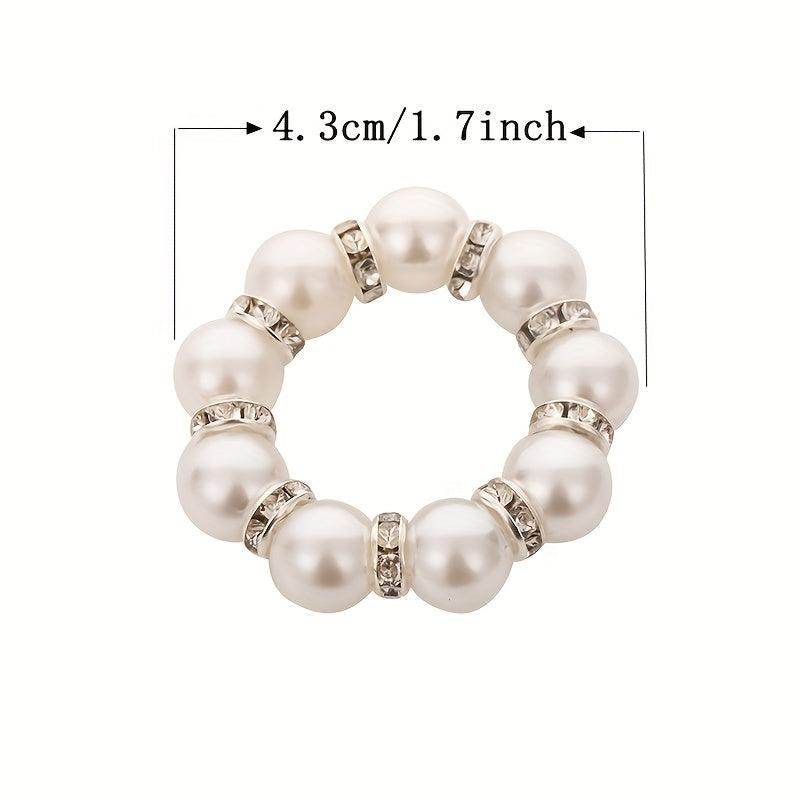 12pcs Elegant Pearl Napkin Rings - My Store