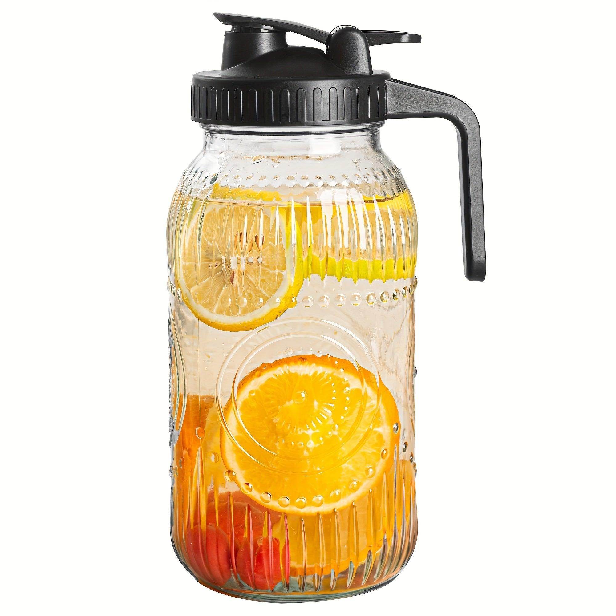 64oz Wide Mouth Mason Jar Pitcher with Airtight Lid - My Store