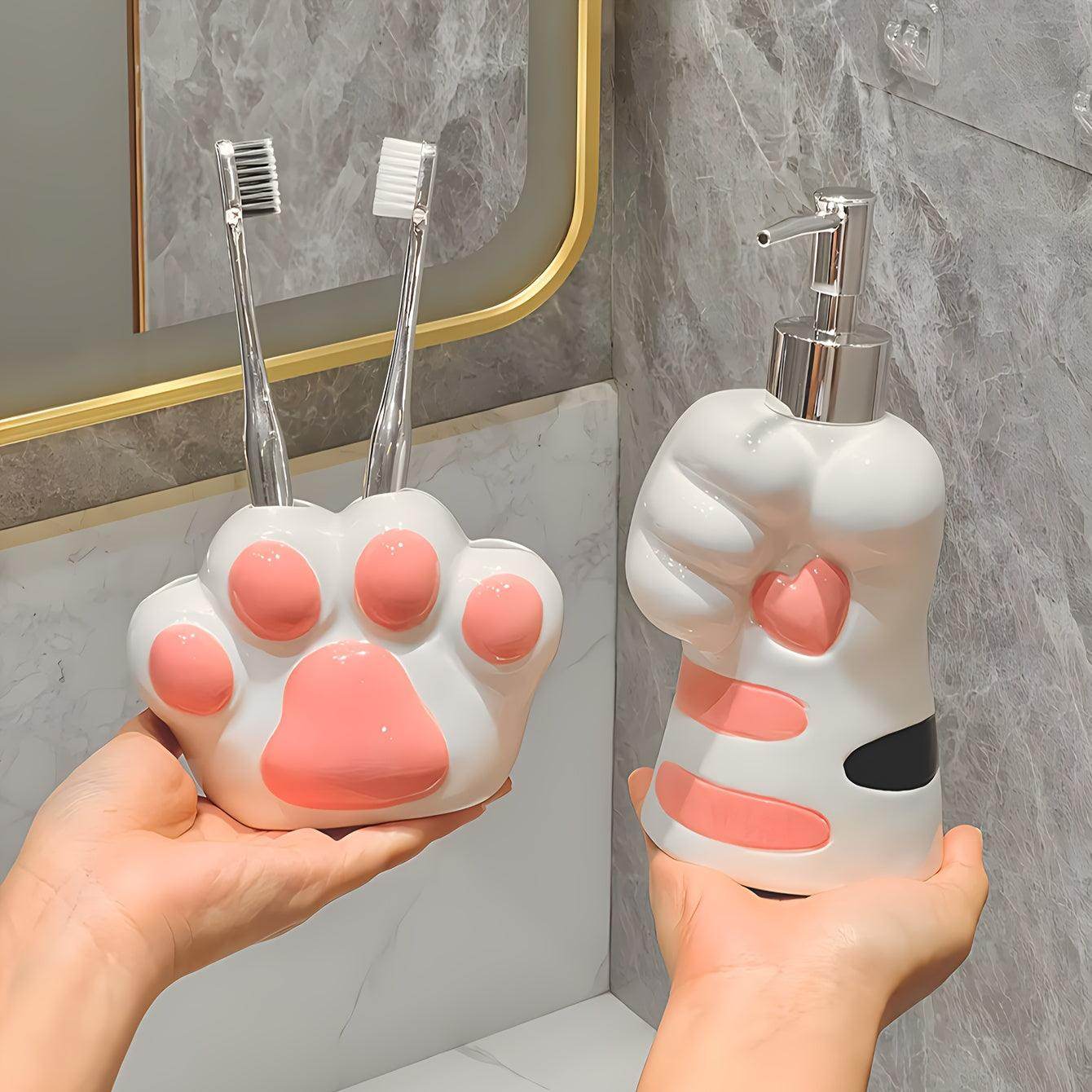 Ceramic Toothbrush Holder and Lotion Bottle Set - My Store