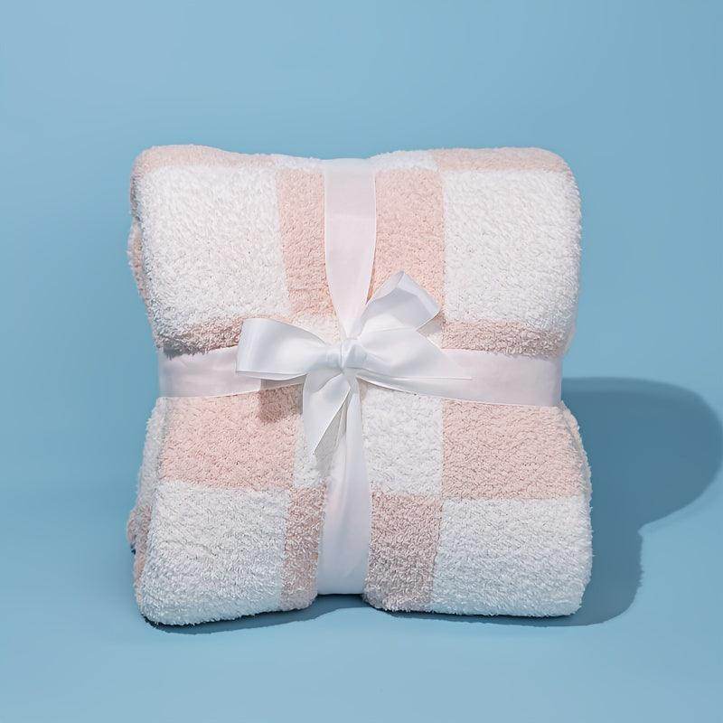 Comfort Soft Feather Yarn Knitted Throw Blanket - My Store