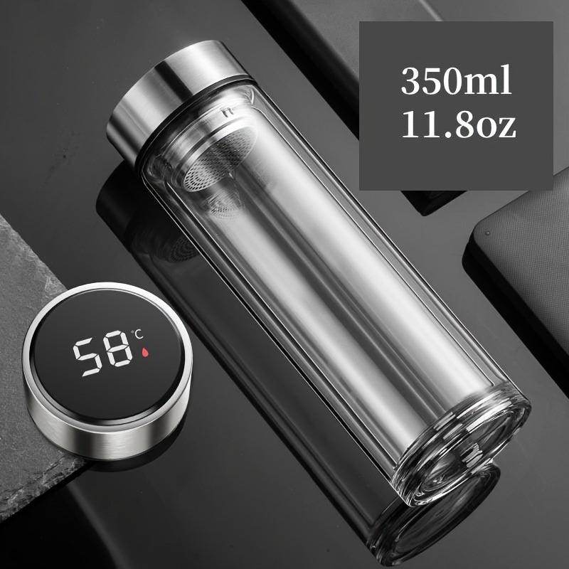 Double-Layer Glass Tea Bottle with Temperature Display - My Store