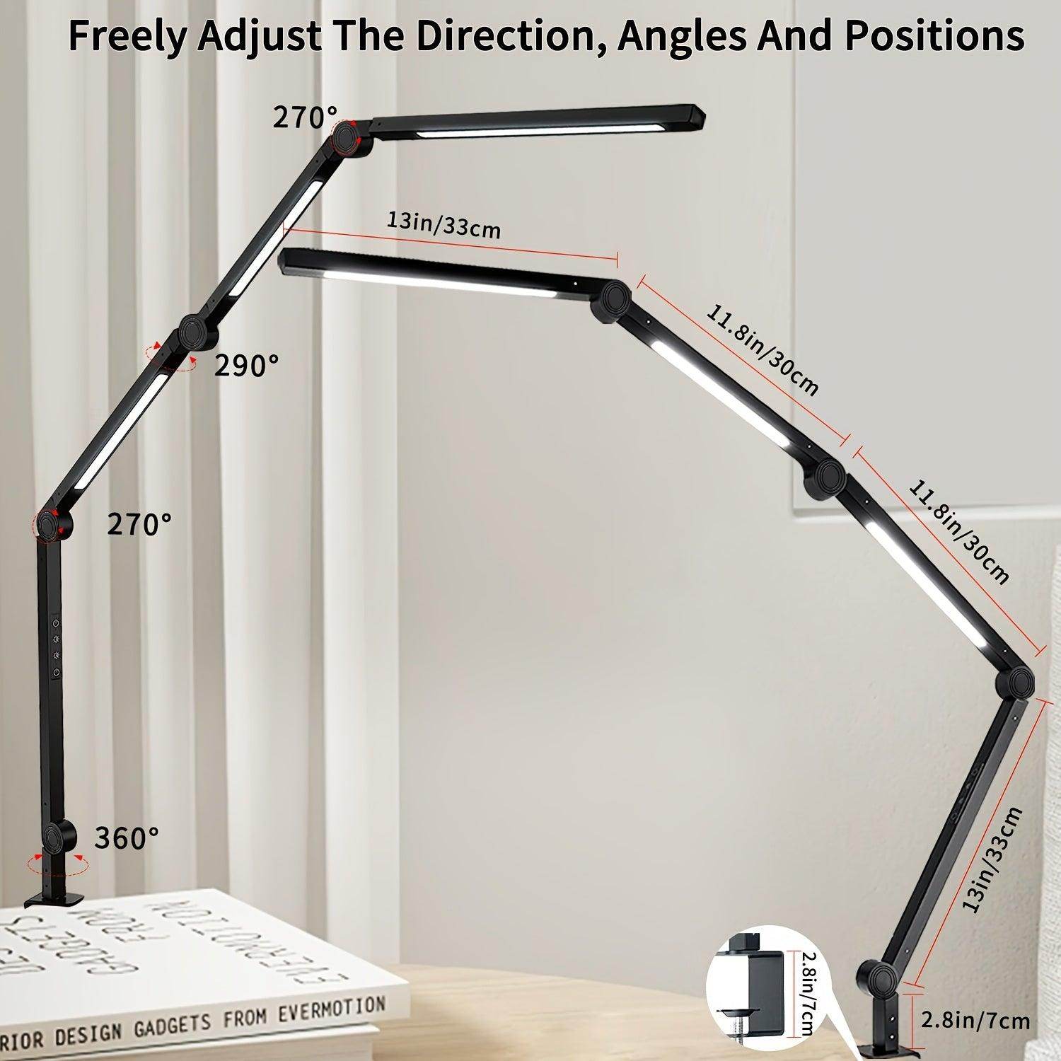 Flexible 4 Sections LED Desk Lamp with Clamp - My Store