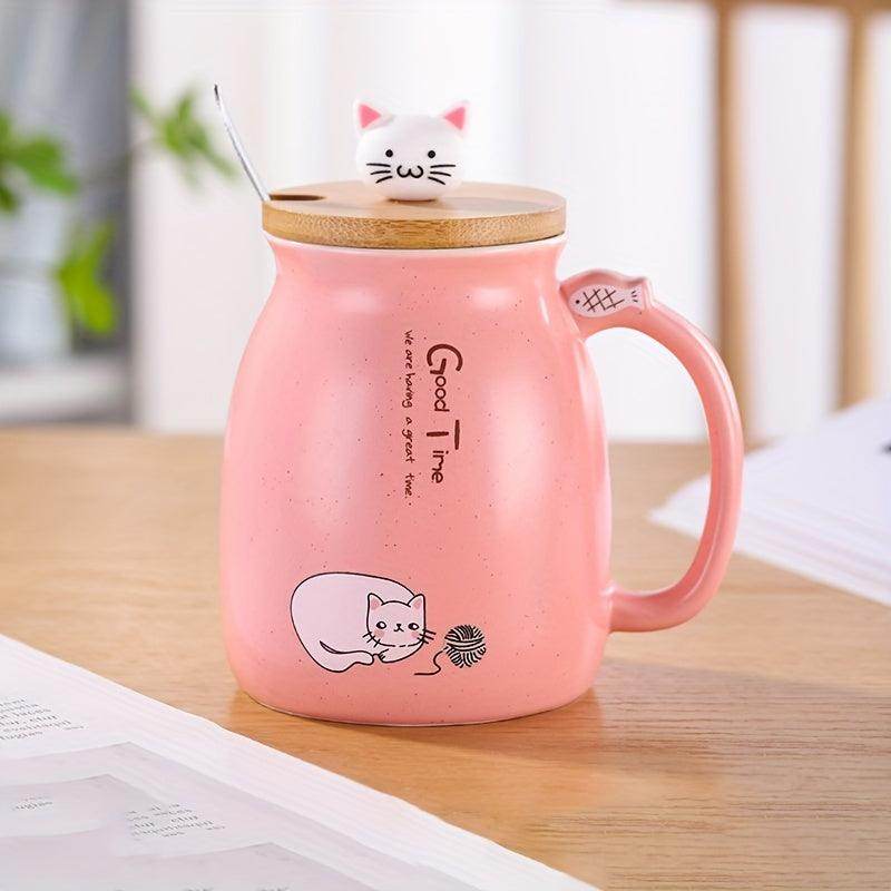 Happy Nooke™ I Cartoon Cat Ceramic Mug - My Store