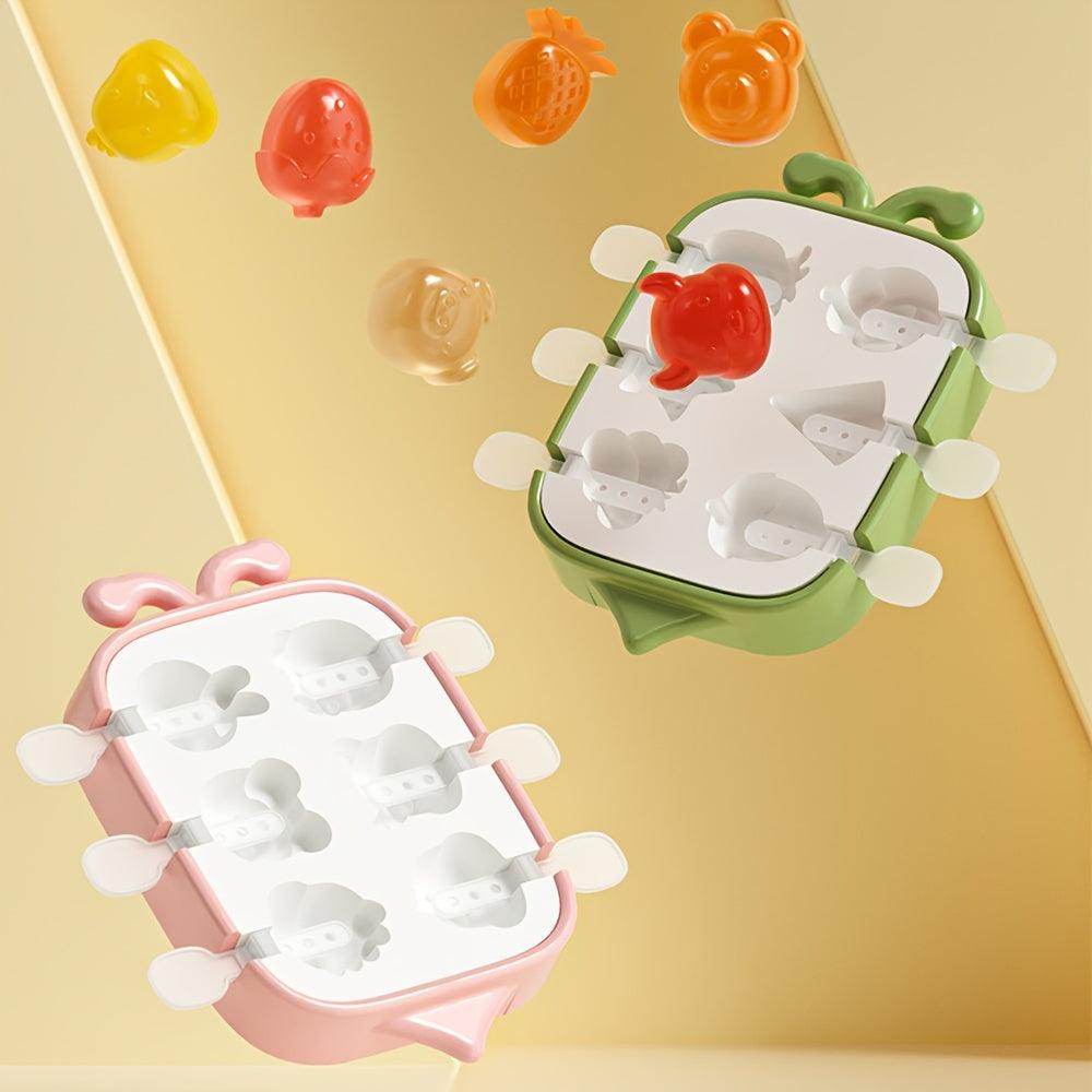Cute Cartoon Animal & Fruit Ice Pop Molds - Set of 3 - My Store