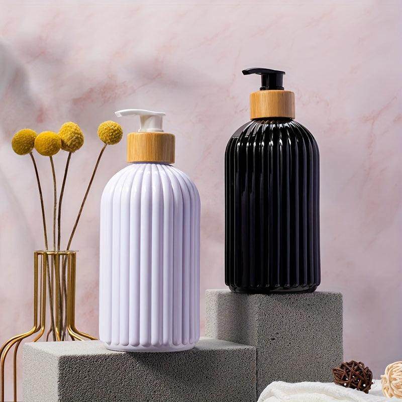 500ml Stripe Design Plastic Pump Bottle - My Store