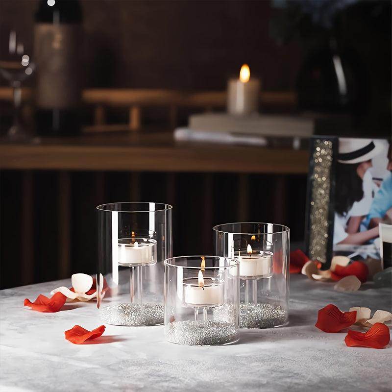 Cylindrical Glass Hurricane Candle Holders - My Store