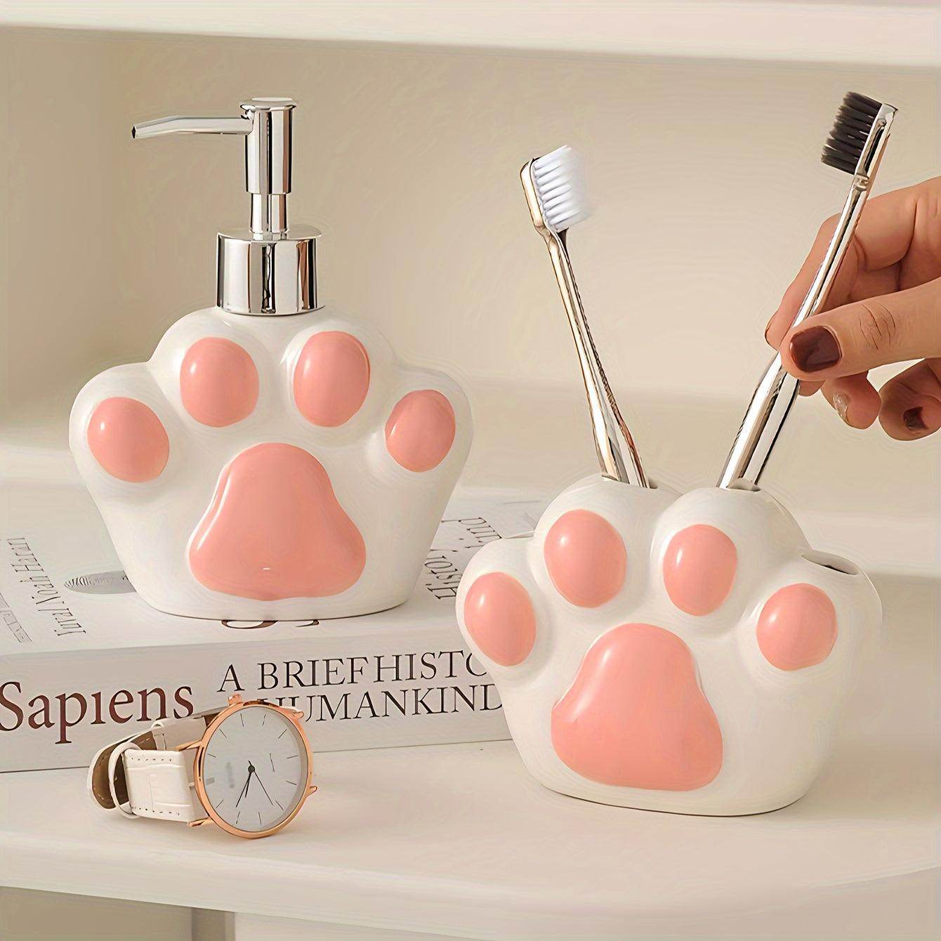 Ceramic Toothbrush Holder and Lotion Bottle Set - My Store