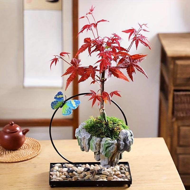 Elegant Metal Floating Island Bonsai Pot - My Store