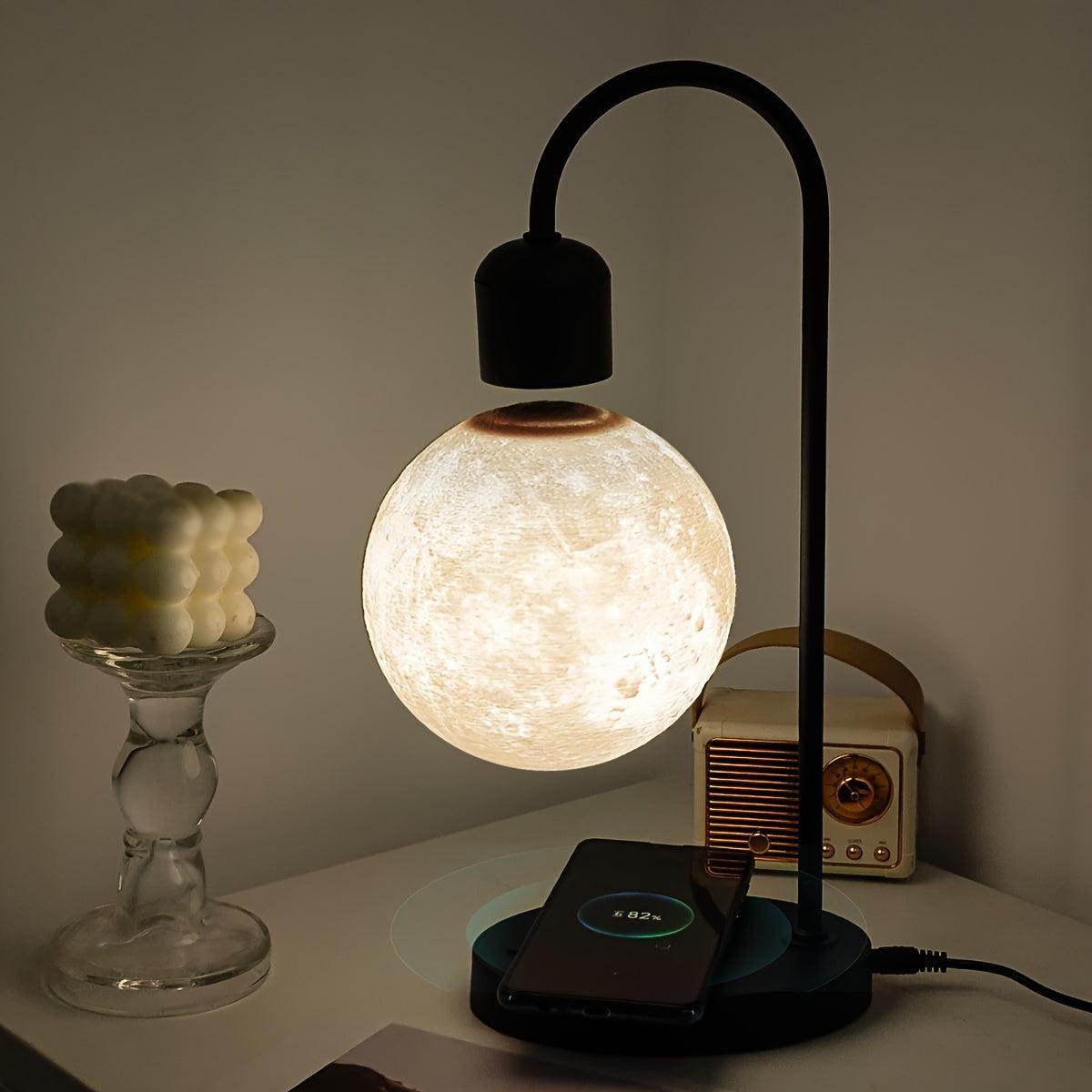 Magnetic Floating Moon Lamp with Wireless Phone Charger - My Store