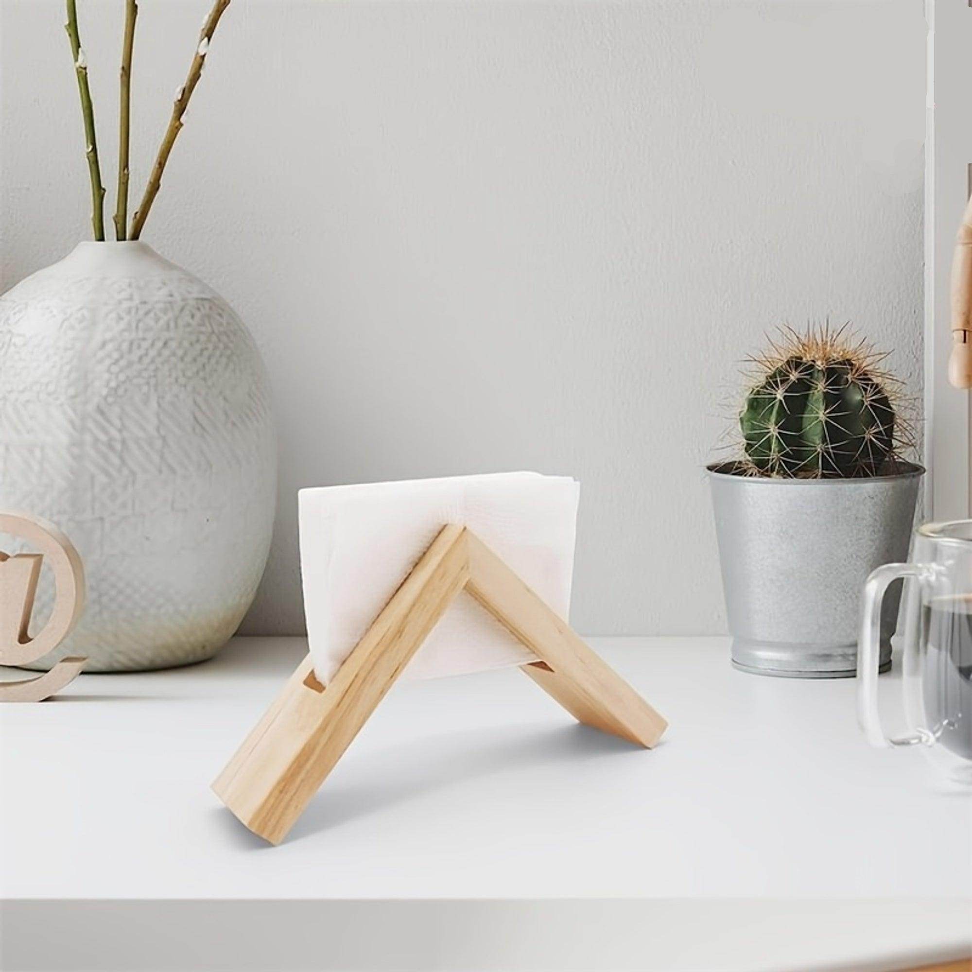 Nordic Solid Wood Napkin Holder - My Store