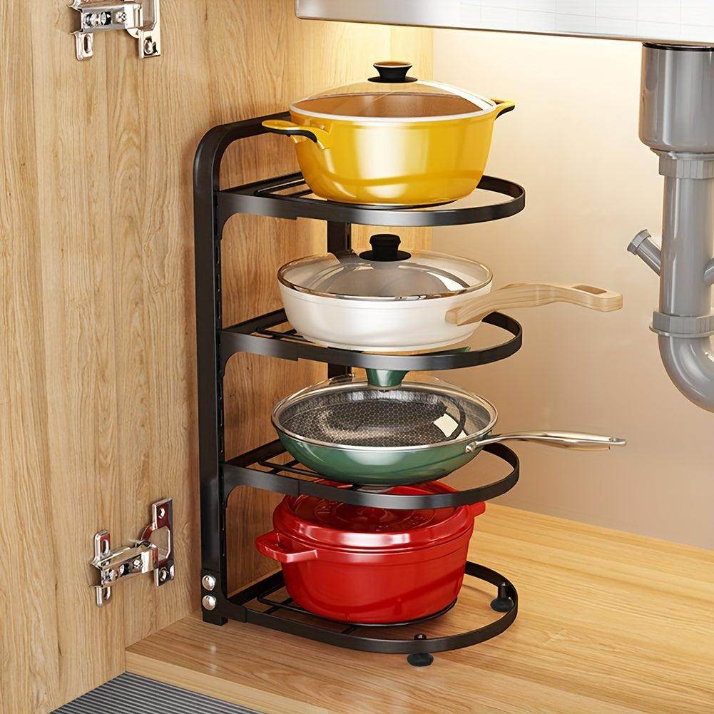 4-Tiers Adjustable Heavy-Duty Pot and Pan Rack - My Store