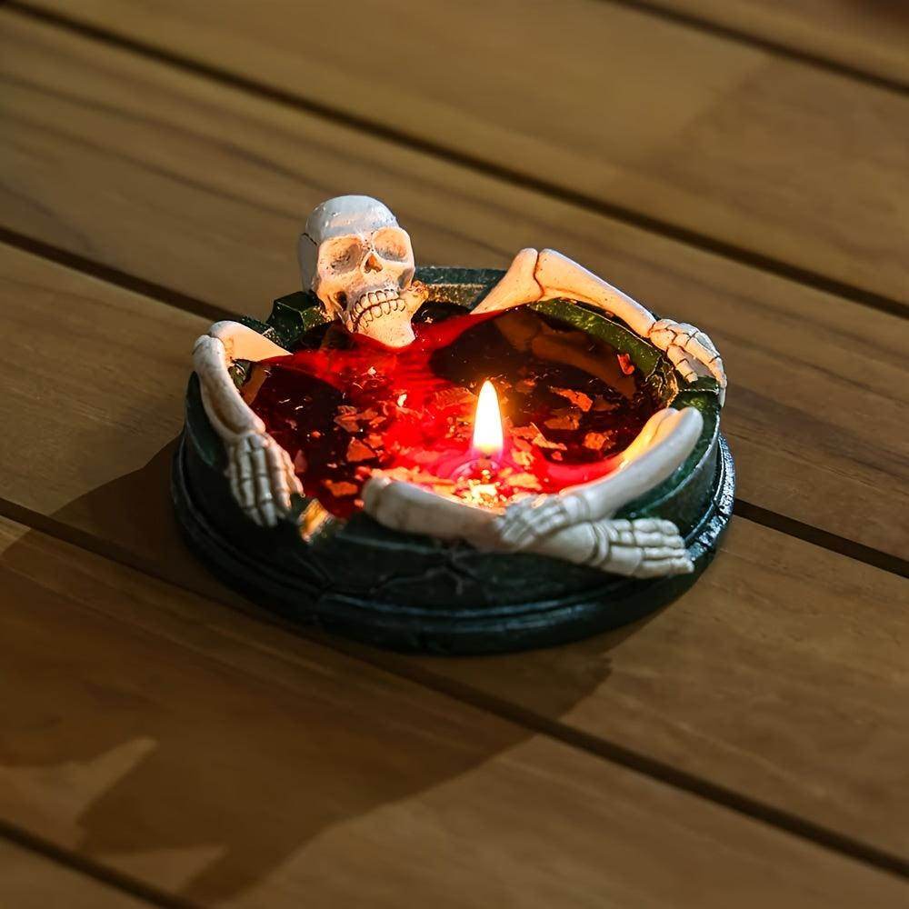 Skeleton Rose Aromatherapy Candle & Ashtray - My Store