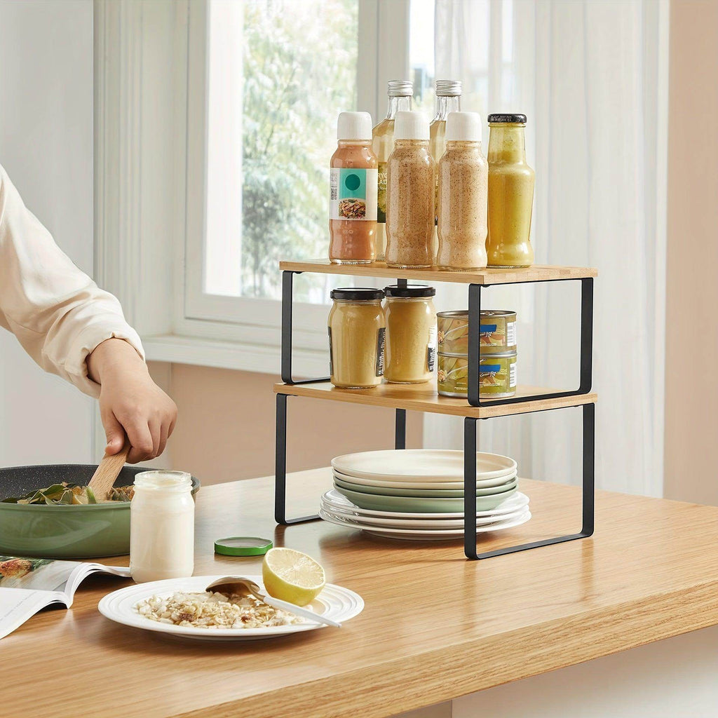 2-Pack Stackable Kitchen Cabinet Organizers - My Store