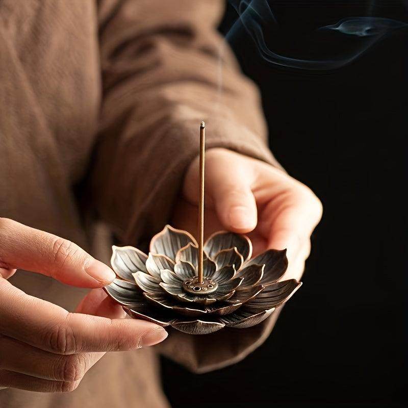 Brass Lotus Incense Diffuser - My Store