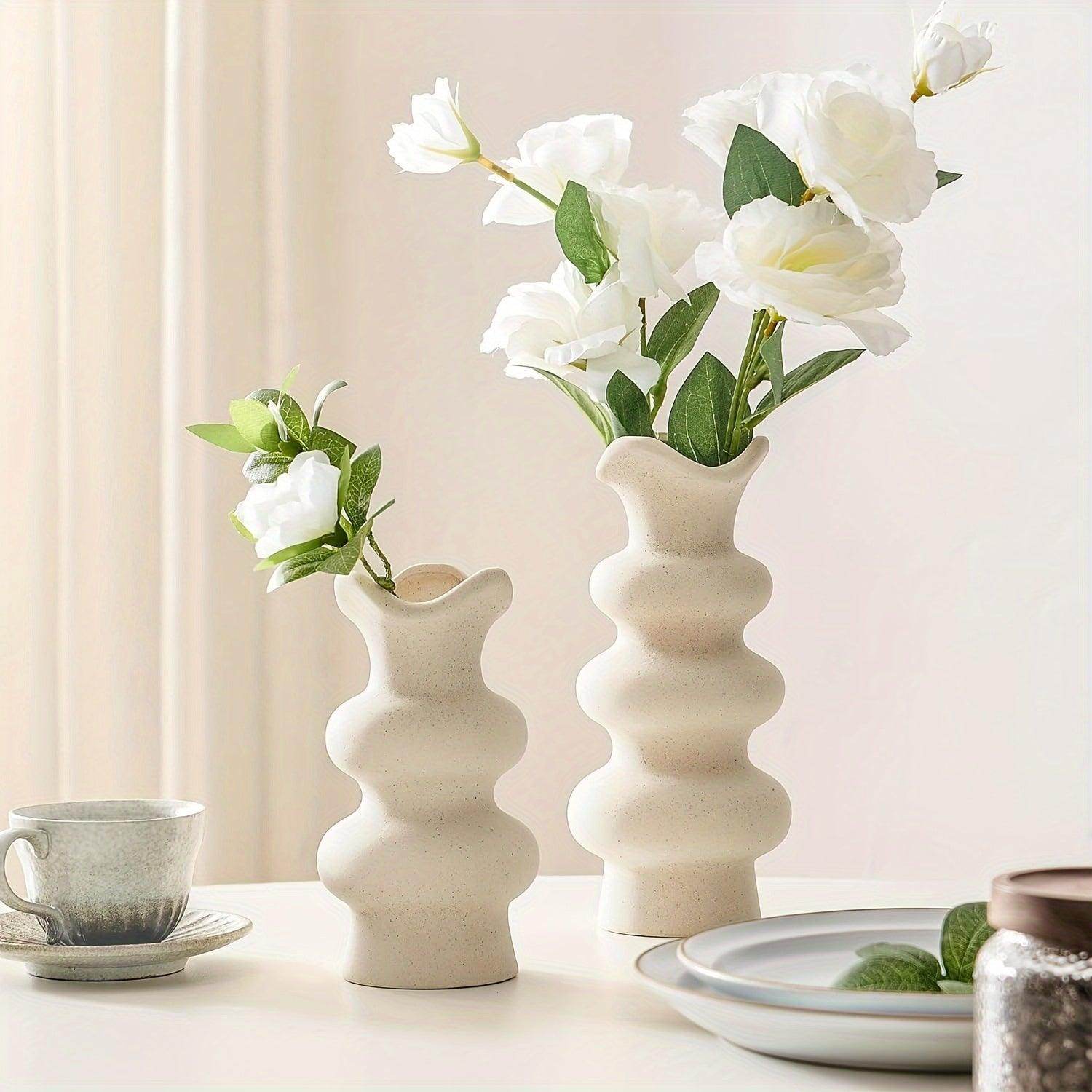 Modern Decorative White Ceramic Vase - My Store
