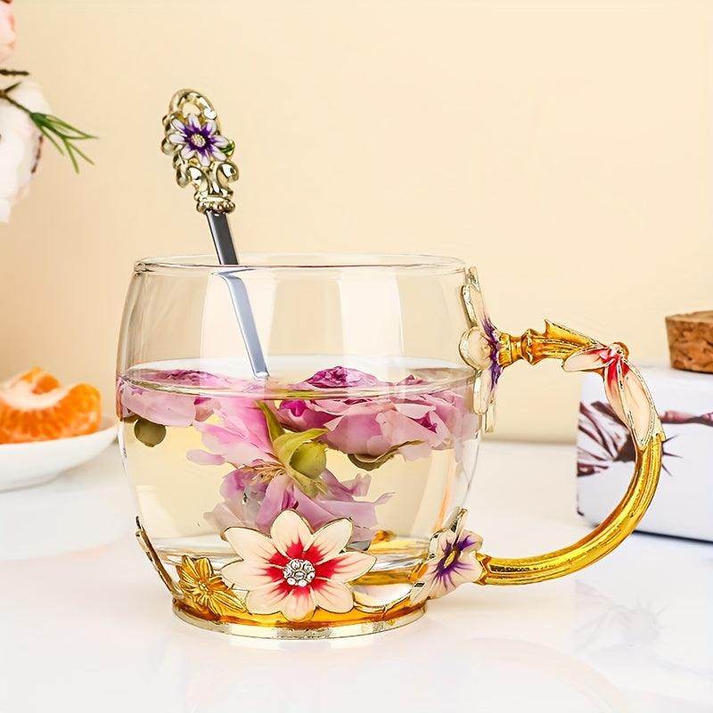 Elegant Flower Pattern Tea Cup Set - My Store
