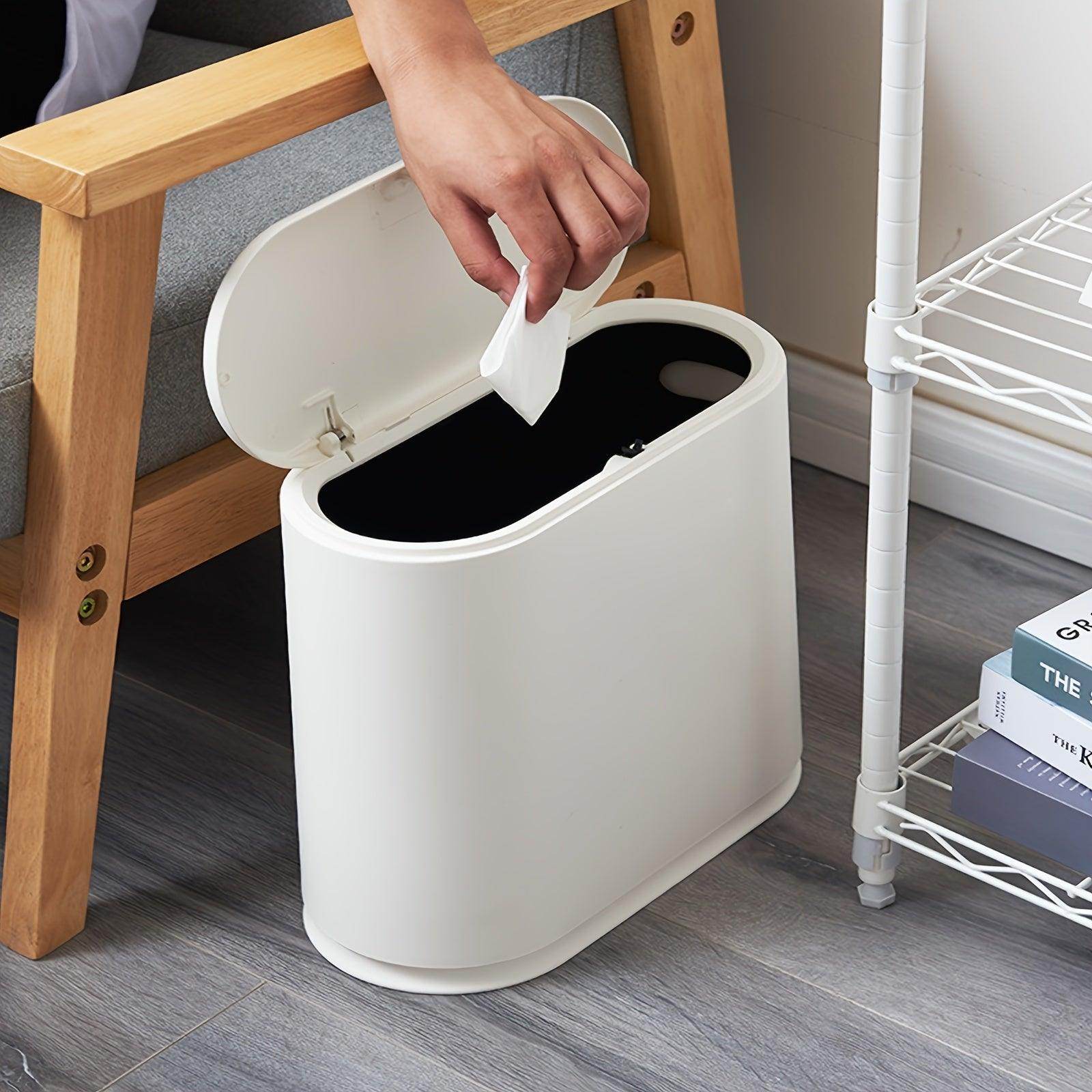 Slim 12L Kitchen Trash Can with Pop-Up Lid - My Store