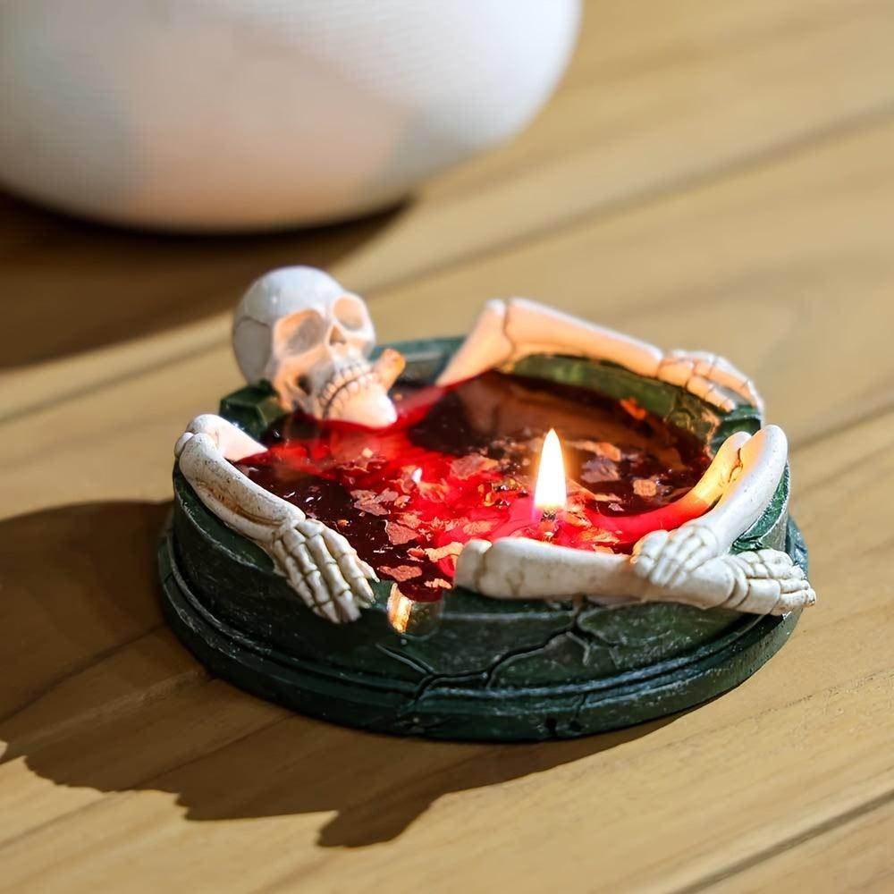 Skeleton Rose Aromatherapy Candle & Ashtray - My Store