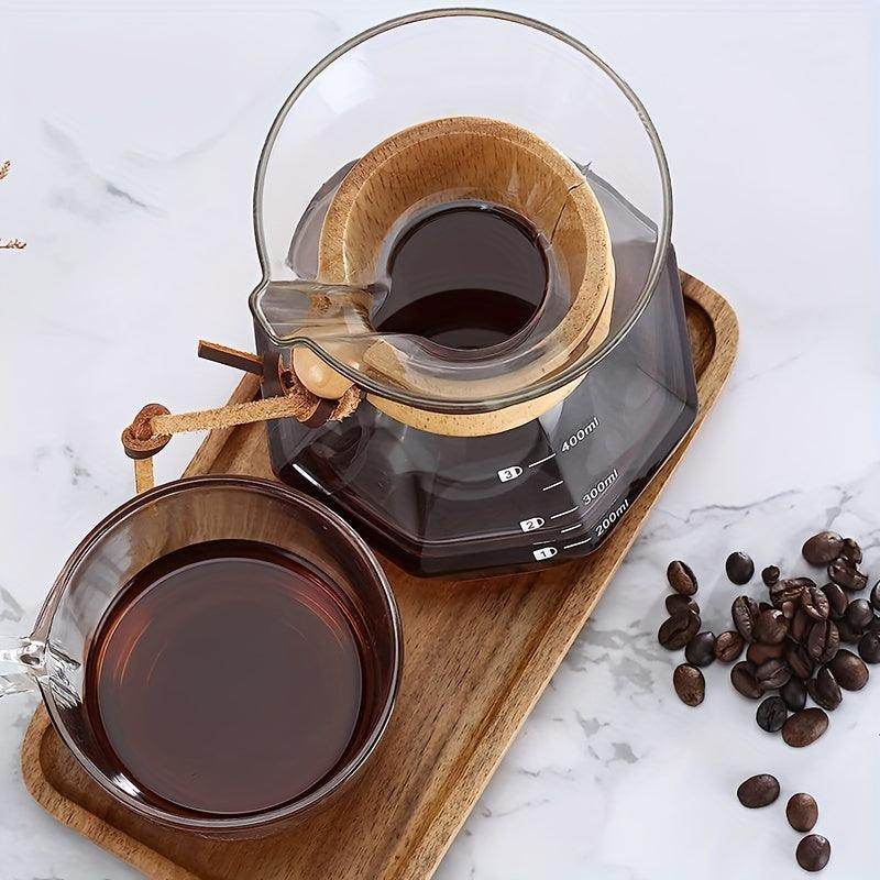 Pour-Over Glass Coffeemaker with Reusable Stainless Steel Filter - My Store