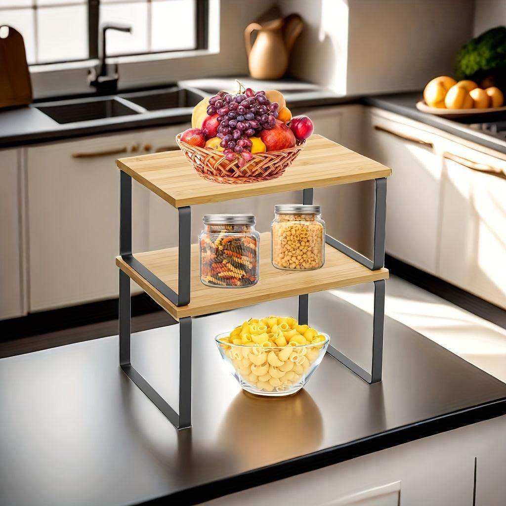 2-Pack Stackable Kitchen Cabinet Organizers - My Store