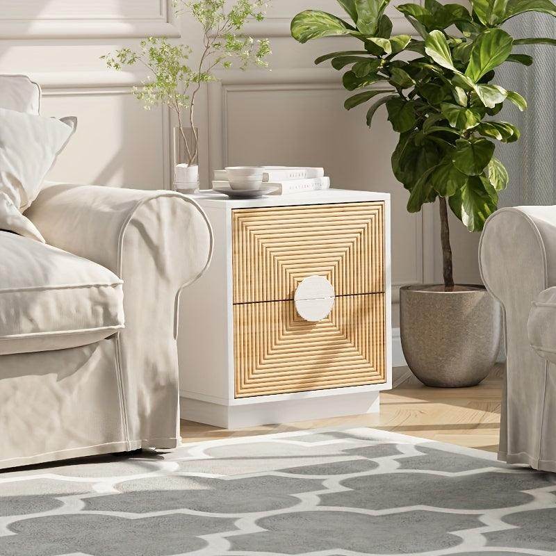 2 - Drawer Nightstand: Modern Design, Bamboo Build For Durability - My Store