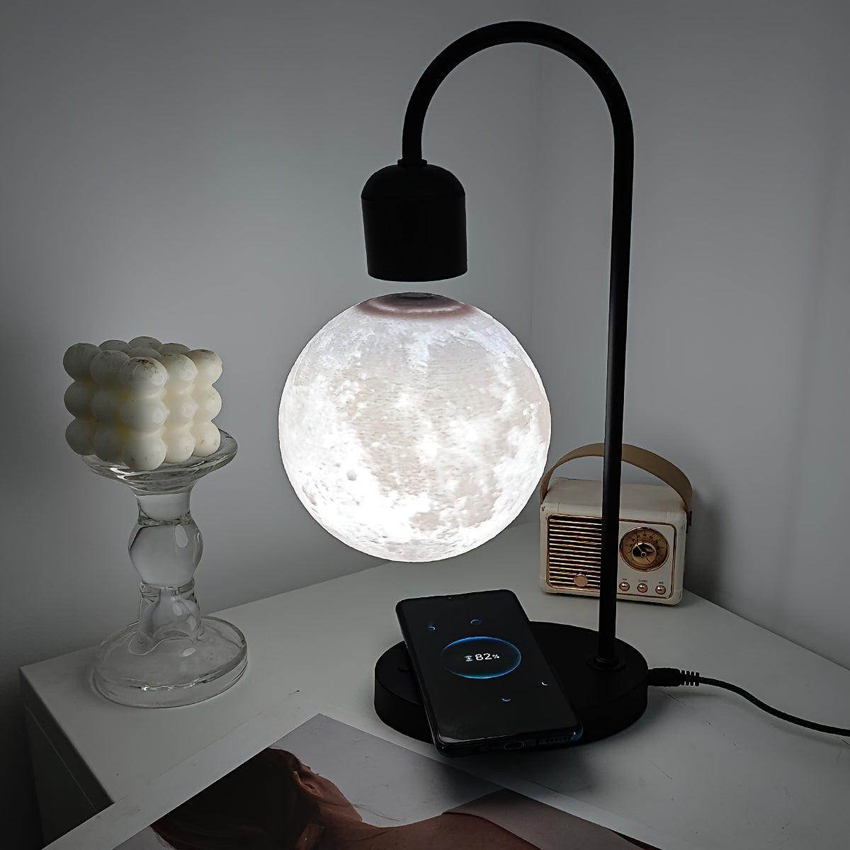 Magnetic Floating Moon Lamp with Wireless Phone Charger - My Store