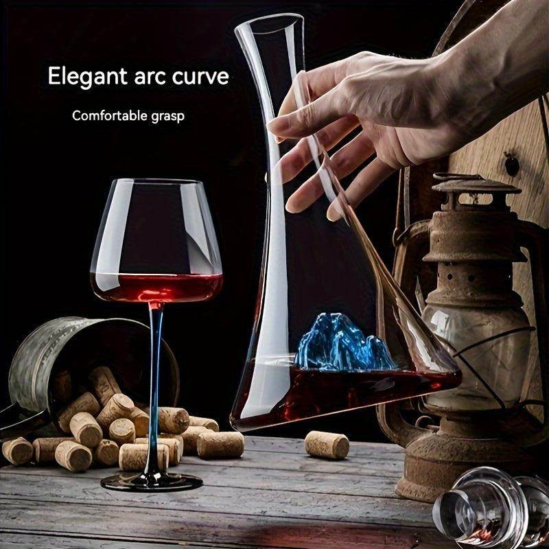Elegant European Style Blue Ice Mountain Glass Decanter - My Store