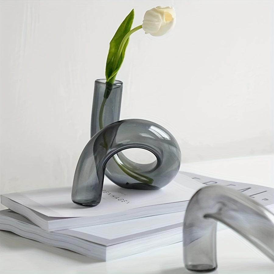 Exquisite Nordic Style Glass Pedestal Flower Vase - My Store