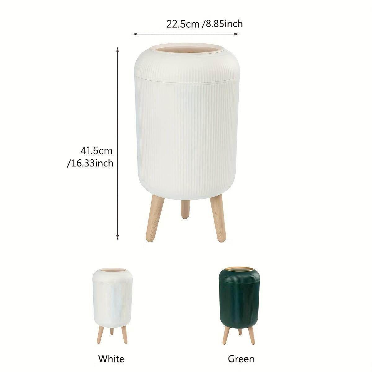 Elegant Plastic Trash Can with Legs - My Store