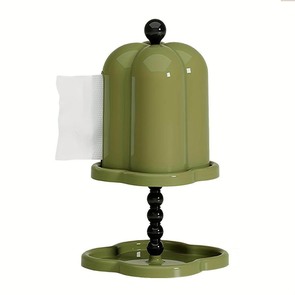 Green Retro Tissue Box with Storage Tray - My Store