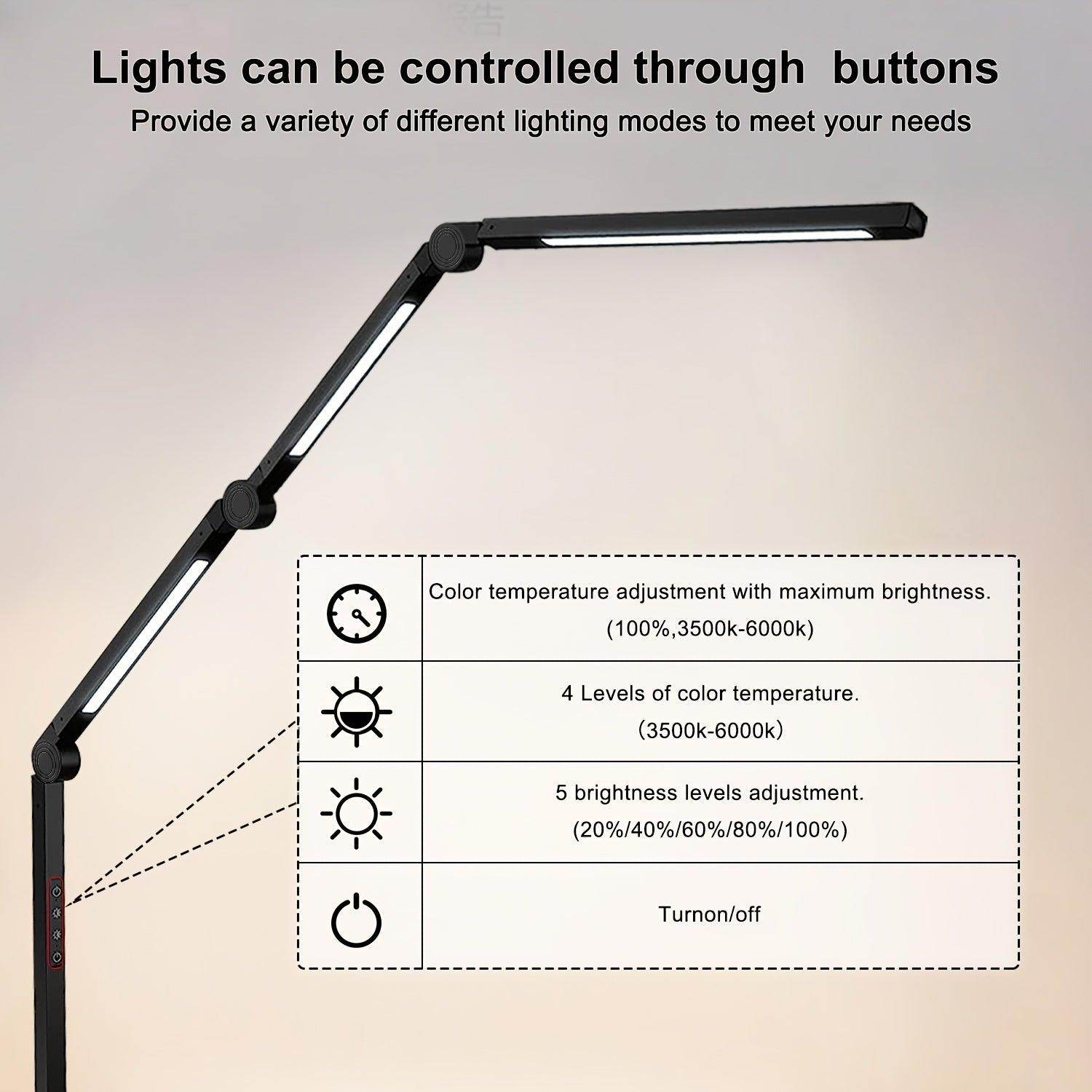 Flexible 4 Sections LED Desk Lamp with Clamp - My Store