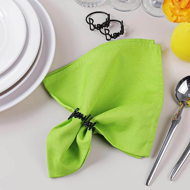 Set Of 6 Bismillah Letter Napkin Rings - My Store