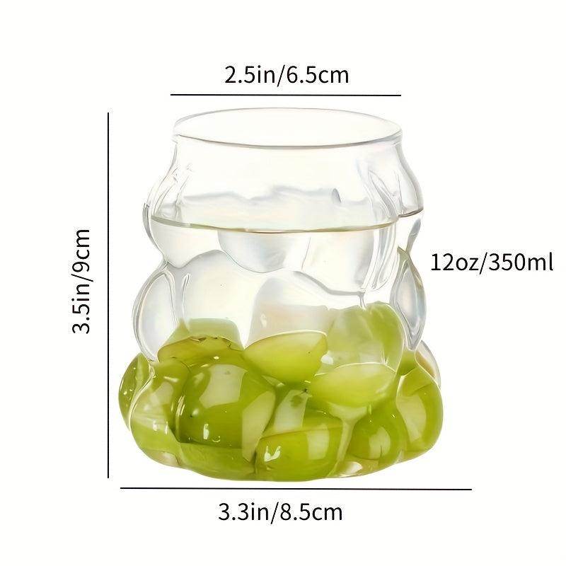 4pcs Grape Design Glass Cup - My Store