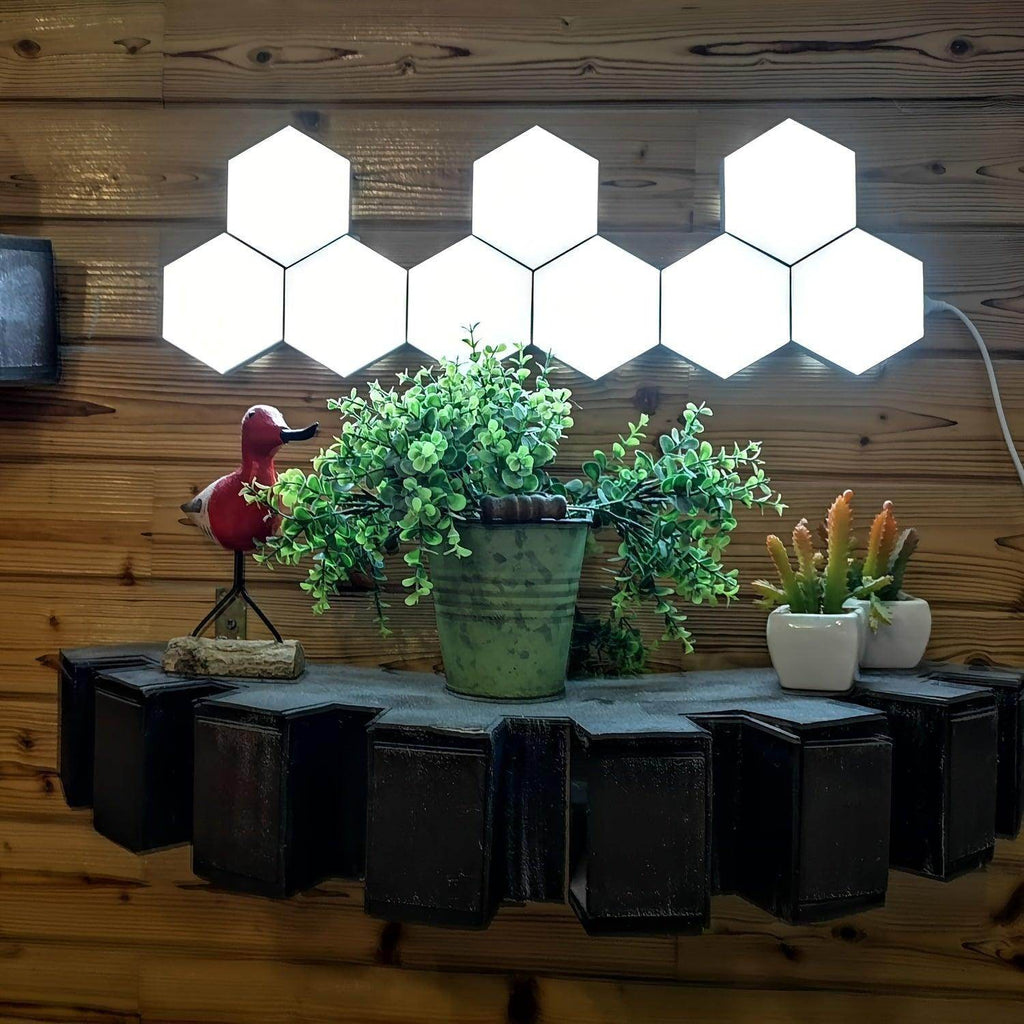 6pcs USB Powered Smart Touch LED Hexagon Wall Lights - My Store