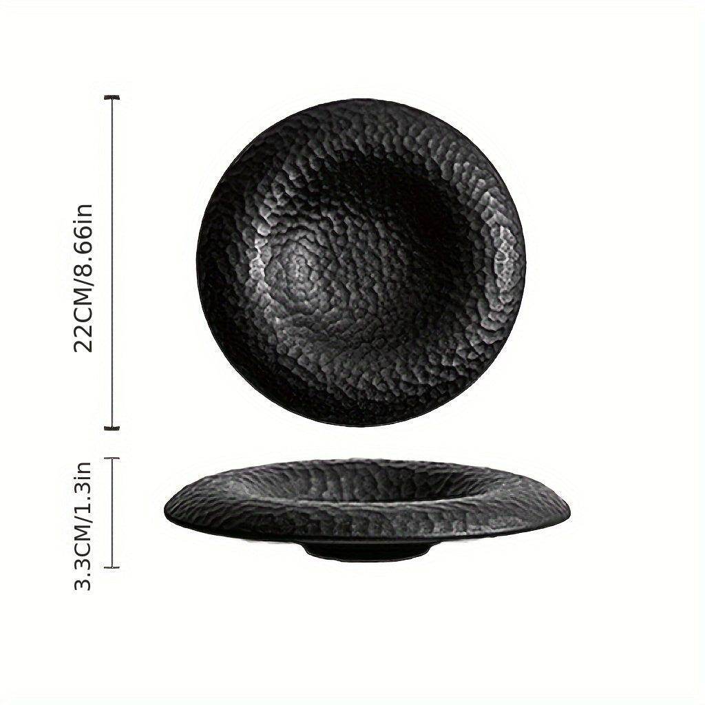 Elegant Black & White Ceramic Plate - My Store