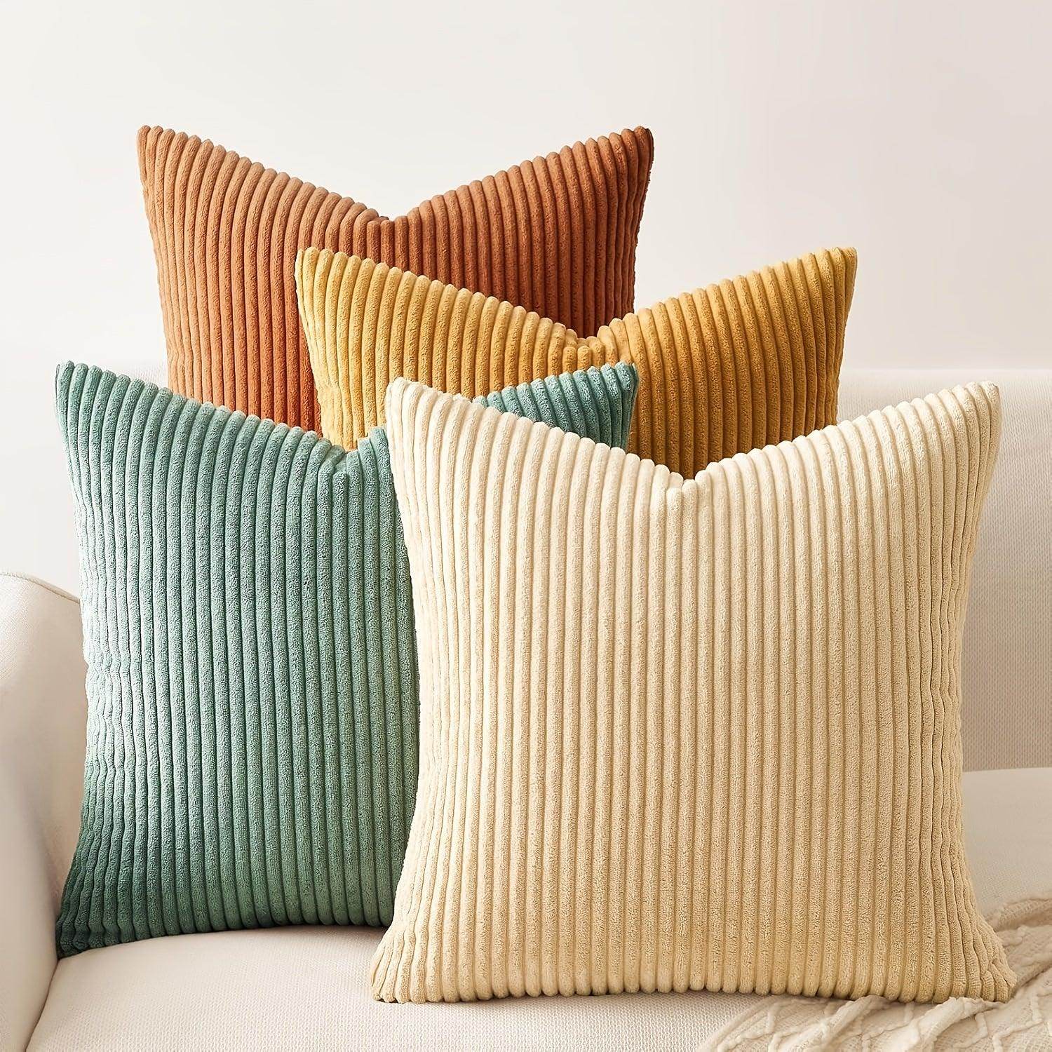 Decorative Gradient Corduroy Pillow Covers – Set of 4 - My Store