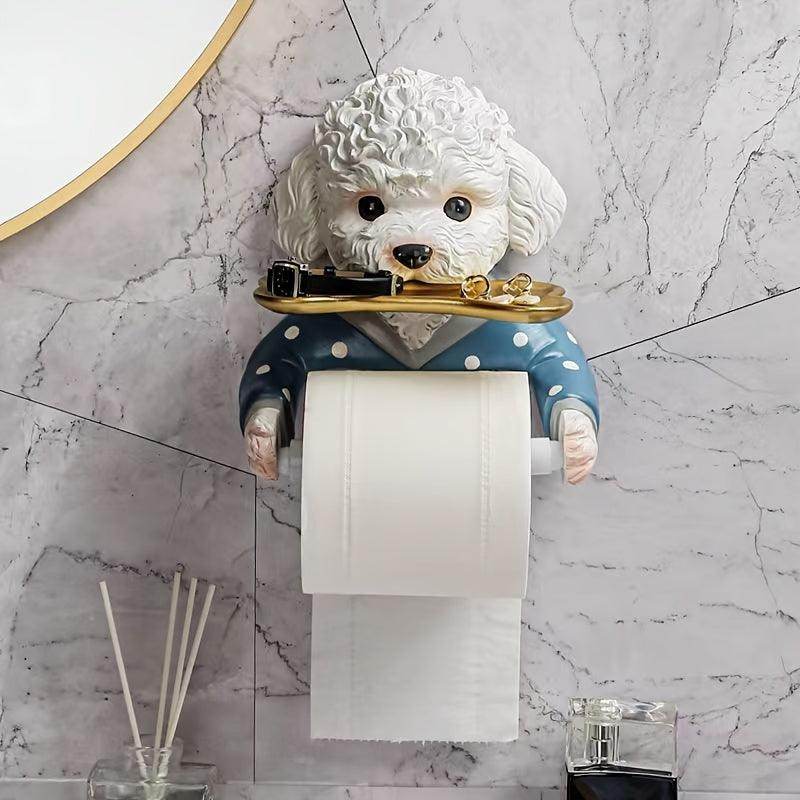 Dog-Shaped Wall Hanging Toilet Paper Holder - My Store