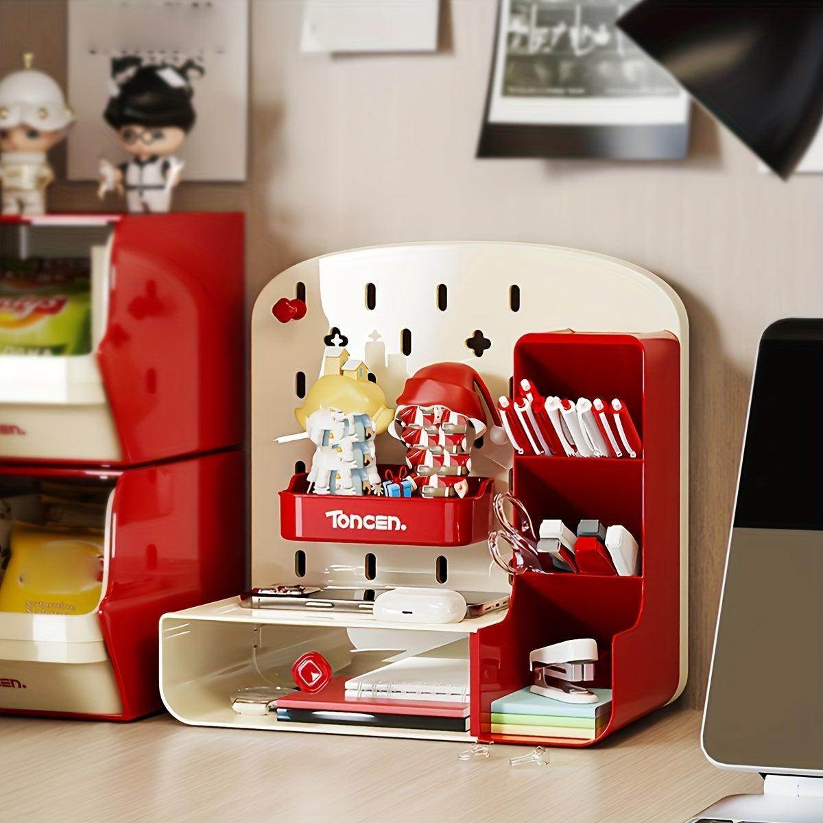 Multifunctional Office Desk Organizer with Hole Board and Drawer - My Store