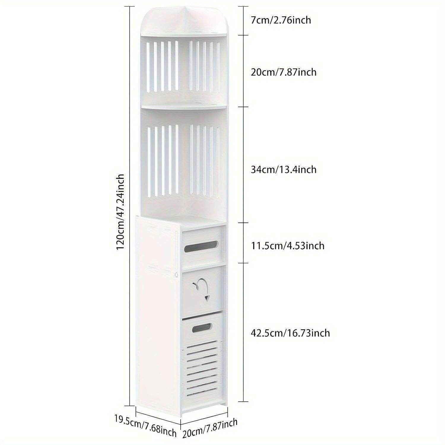 Small White Corner Bathroom Storage Cabinet - My Store