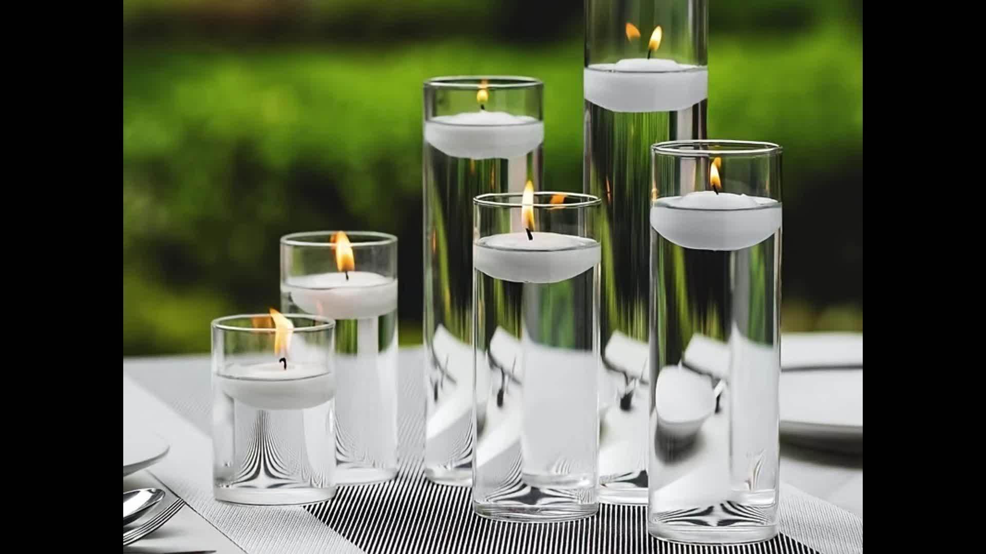 16pcs Elegant Glass Cylinder Candle Holders - My Store